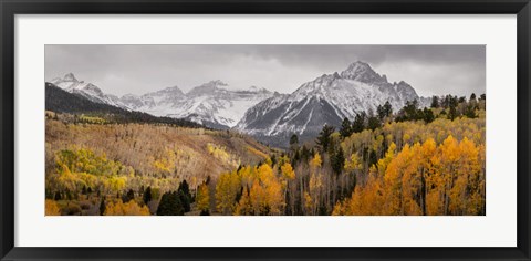 Framed Colorado, San Juan Mountains, Panoramic Of Storm Over Mountain And Forest Print