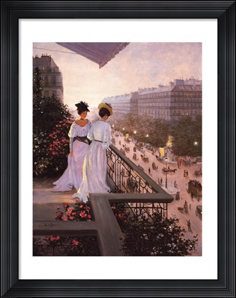 Framed On the Balcony Print