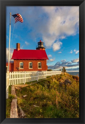 Framed Historic Eagle Harbor Lighthouse, Michigan Print