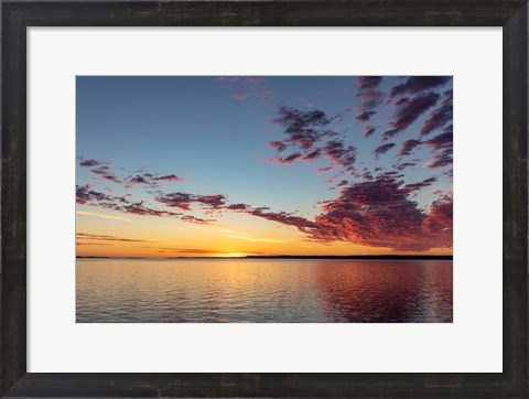 Framed Vivid Sunrise Clouds Over Fort Peck Reservoir, Charles M Russell National Wildlife Refuge, Montana Print