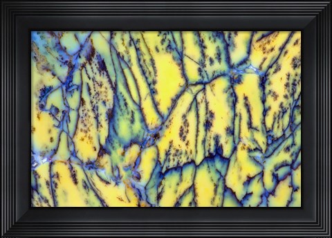 Framed Oregon Close-Up Detail Of Cut Rock Print