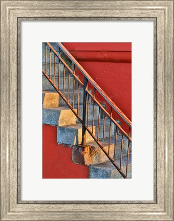 Framed Stairs Coquille River Lighthouse, Bullards Beach State Park, Oregon Print