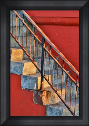 Framed Stairs Coquille River Lighthouse, Bullards Beach State Park, Oregon Print