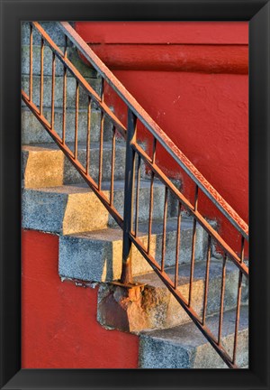 Framed Stairs Coquille River Lighthouse, Bullards Beach State Park, Oregon Print