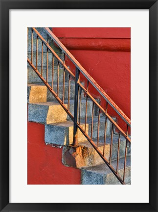 Framed Stairs Coquille River Lighthouse, Bullards Beach State Park, Oregon Print