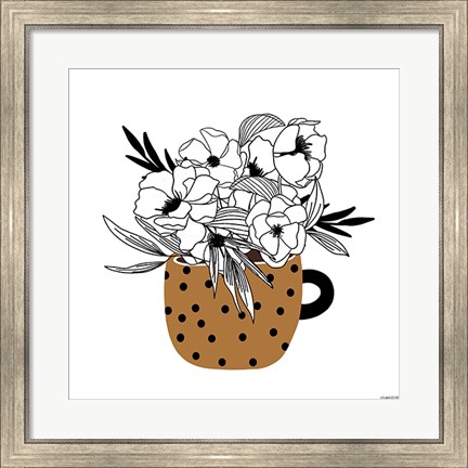 Framed Mustard Flower Mug Print