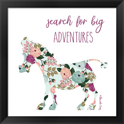 Framed Search for Big Adventures Print