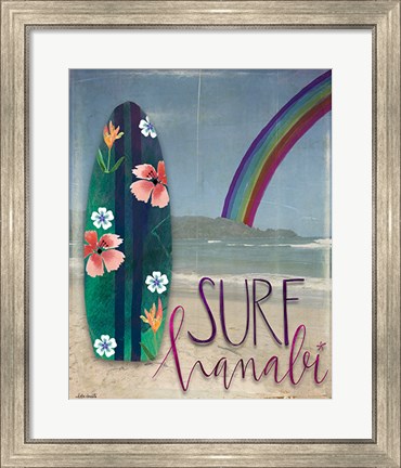 Framed Surf Hanalei Print