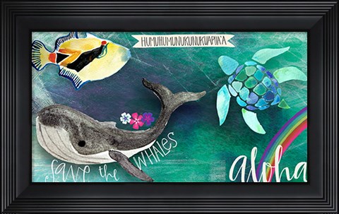 Framed Hawaiian Sea Life Print