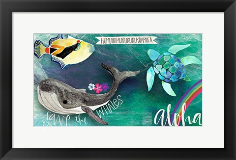 Framed Hawaiian Sea Life Print