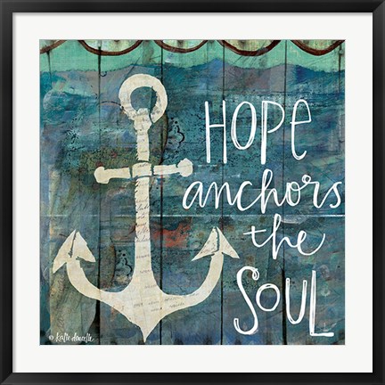 Framed Hope Anchors the Soul Print
