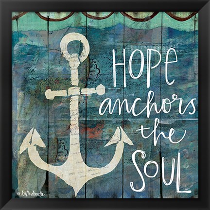 Framed Hope Anchors the Soul Print