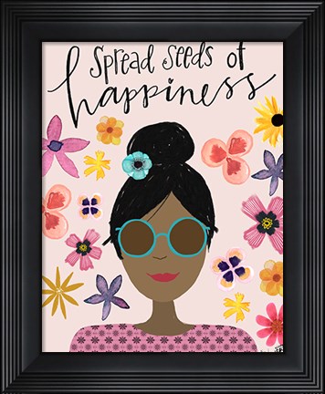 Framed Spread Seeds of Happiness Print