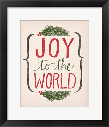 Framed Joy to the World Print