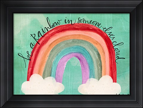 Framed Be a Rainbow Print