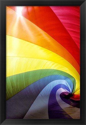 Framed Rainbow Spiral Print