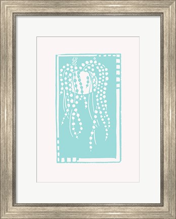 Framed Mint String of Pearls Print