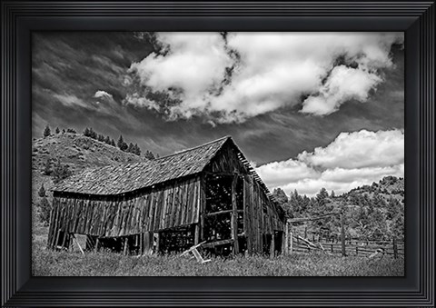 Framed Old Barn &amp; Corral Print