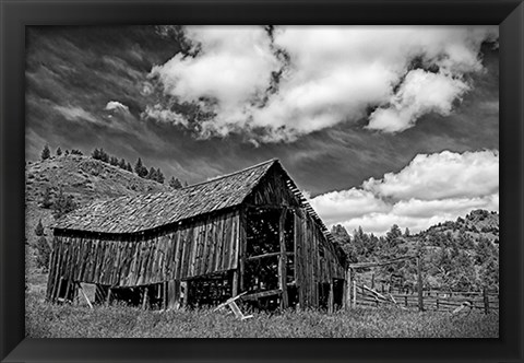 Framed Old Barn &amp; Corral Print