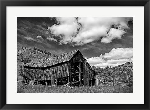 Framed Old Barn &amp; Corral Print