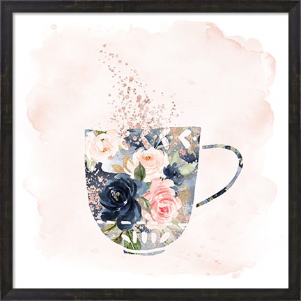 Framed Floral Mug Print