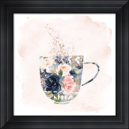 Framed Floral Mug Print