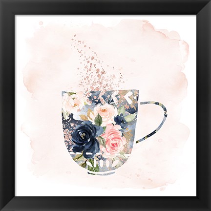 Framed Floral Mug Print