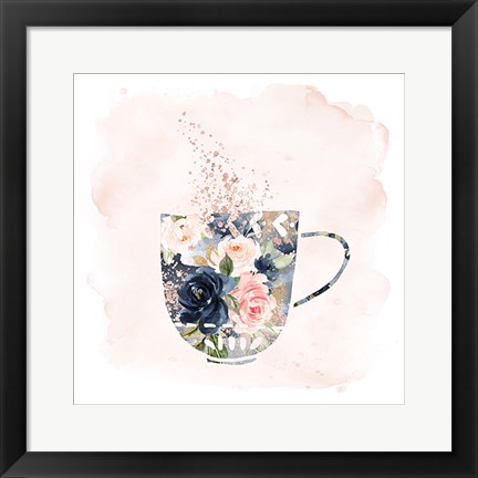 Framed Floral Mug Print