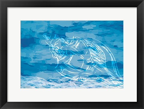 Framed Blue Coastal Print