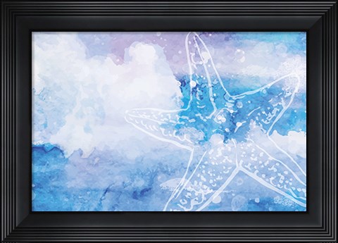 Framed Blue Coastal II Print