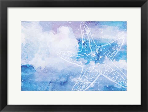 Framed Blue Coastal II Print