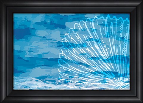 Framed Blue Coastal III Print