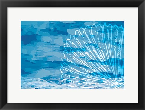 Framed Blue Coastal III Print
