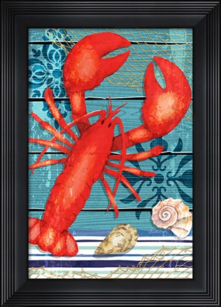 Framed New England Lobster Print
