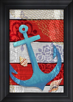 Framed New England Anchor Print