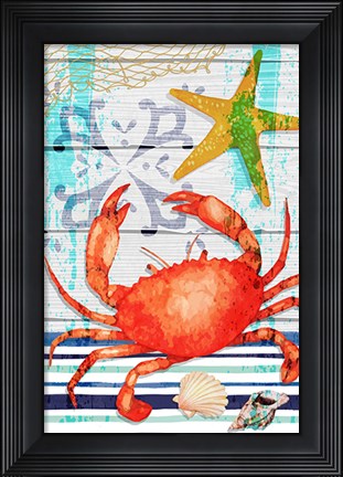 Framed New England Crab Print