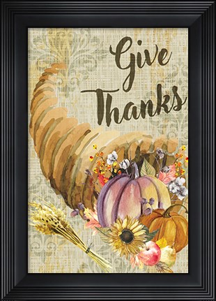 Framed Give Thanks Print