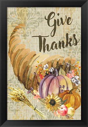 Framed Give Thanks Print