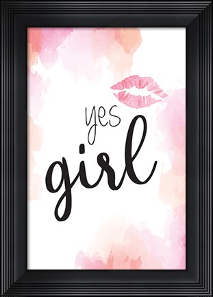 Framed Yes Girl Print