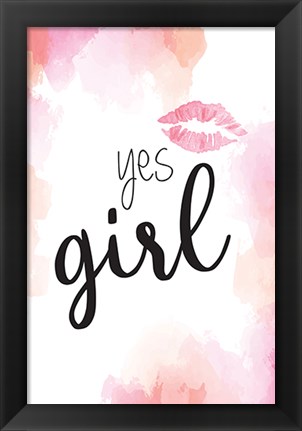 Framed Yes Girl Print