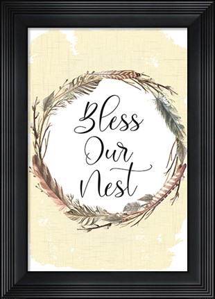 Framed Bless Our Nest Print
