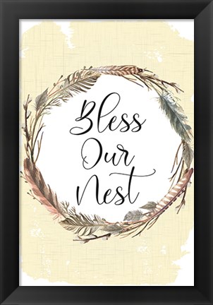 Framed Bless Our Nest Print