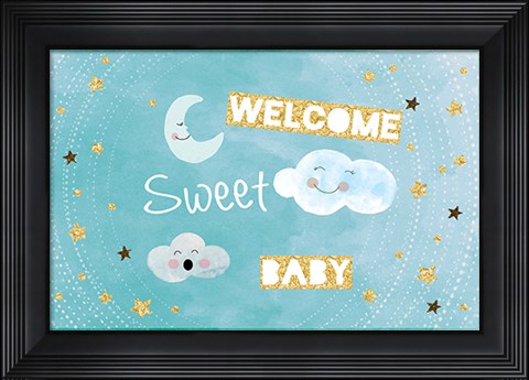 Framed Welcome Sweet Baby Print