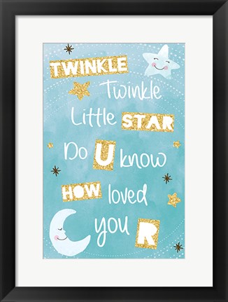 Framed Twinkle Twinkle Print