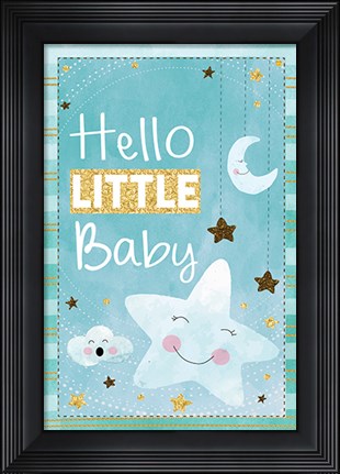 Framed Hello Little Baby Print