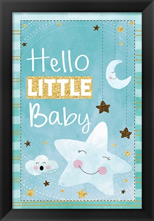 Framed Hello Little Baby Print