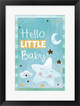 Framed Hello Little Baby Print