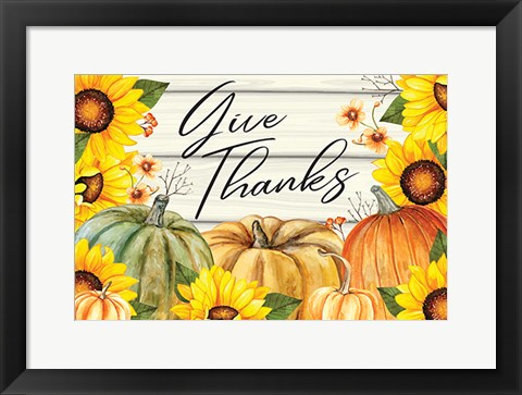 Framed Give Thanks Print