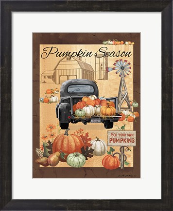 Framed Pumpkin Season III Print