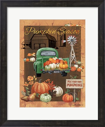 Framed Pumpkin Season VI Print